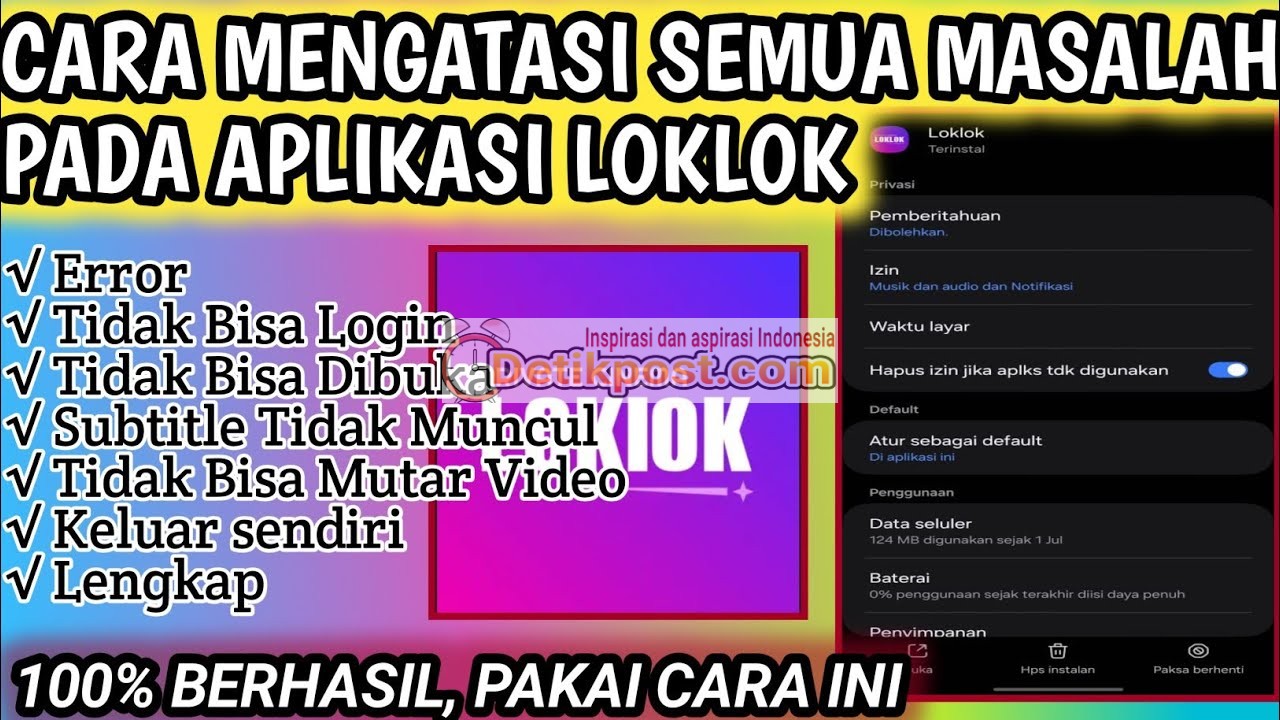 Cara Mengatasi Aplikasi Loklok Terkunci, Keluar Sendiri, Tidak Muncul Subtitle Dan Lain Lain