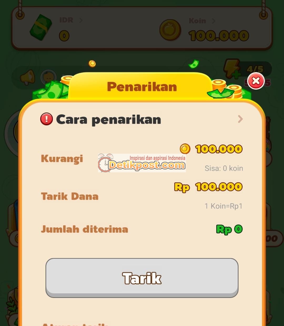 Cara Penarikan Saldo Di Game Fruit Boom Apk Cair 100Rb ke OVO