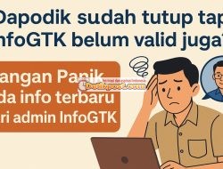 Info GTK Tidak Valid? Ini Cara Validasi Terakhir Setelah Dapodik Tutup