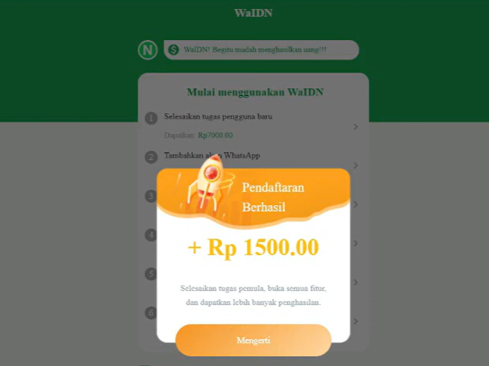 Review Aplikasi WaIDN Apk Login Apakah Aman dan Menghasilkan Uang? Cek Disini