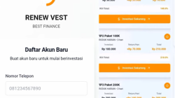 Cara Kerja Aplikasi Renew Vest Platform Investasi Terbaru, Apakah Aman?