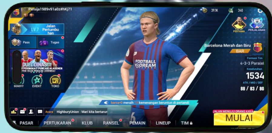 Cara Meningkatkan OVR Pemain di Football Dream Be A Pro