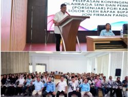 Bupati Solok Lepas Kontingen Porsenijar PGRI Kabupaten Solok