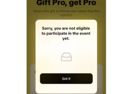 Arti You Are Not Eligible to Participate in the Event Yet di CapCut