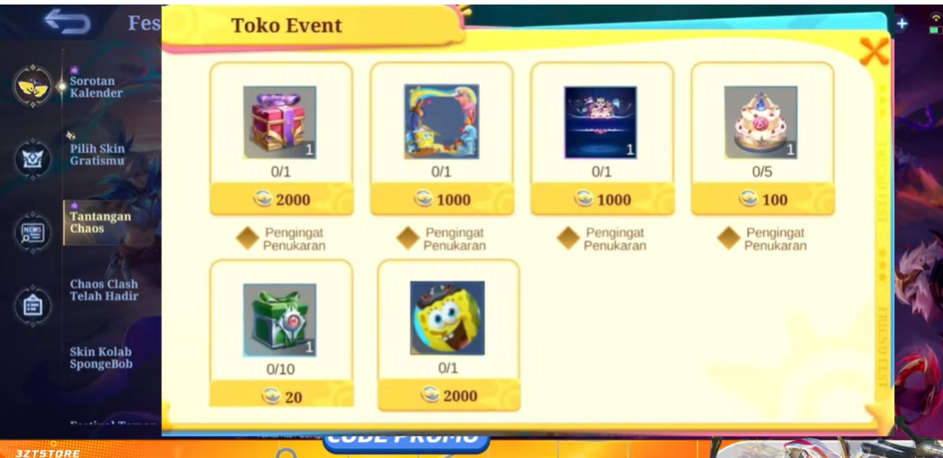 Cara Ikut Event MLBB X Spongebob agar Bisa Dapat Skin Gratis, Catat Jadwalnya!