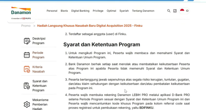Event Buka Rekening Digital Bank Danamon Dapat Rp200.000 Apa Benar?