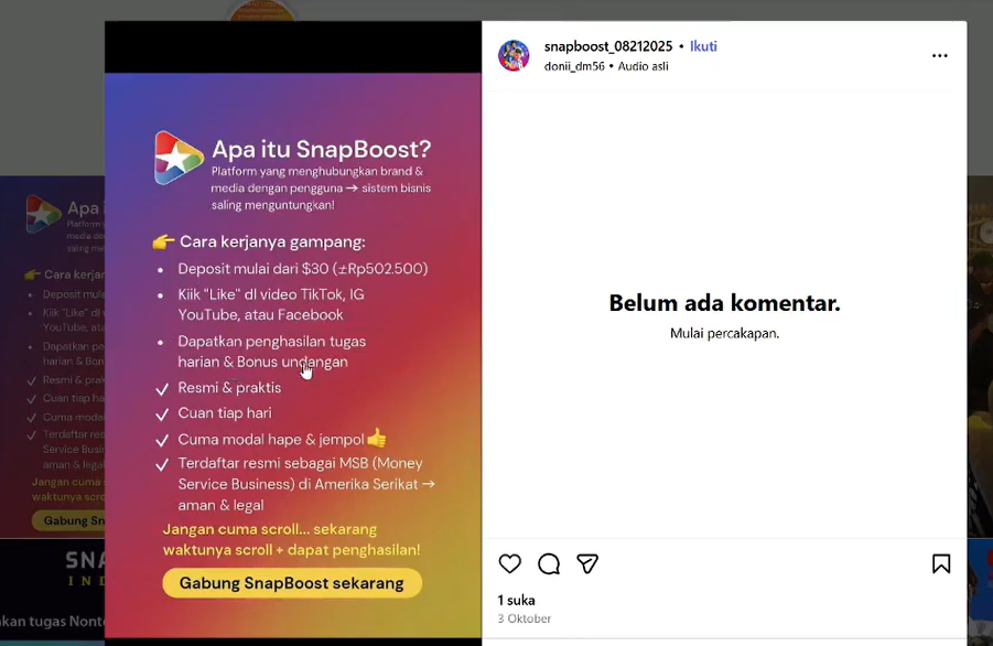 Cara Mendapatkan Uang di SnapBoost Indonesia, Apakah Aman? Cek Disini