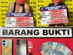 Satresnarkoba Polres Solok Amankan Dua Tersangka Kasus Narkotika Jenis Sabu