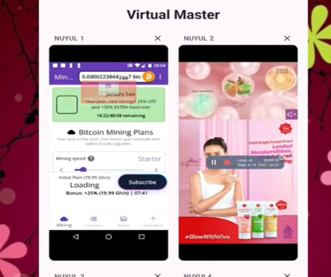 Tutorial Kloning Bitcoin Mining Menggunakan Virtual Master Tanpa Membebani HP