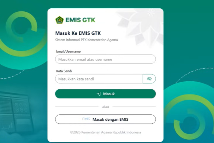 Sistem EMIS GTK Berubah Total di Semester Genap 2025/2026, Operator Madrasah Wajib Menyesuaikan