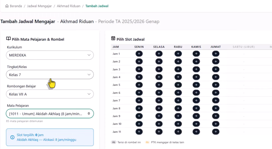 Cara Mengisi Jadwal Mengajar di EMIS GTK IMP/Simpatika 2026 Anti Gagal!
