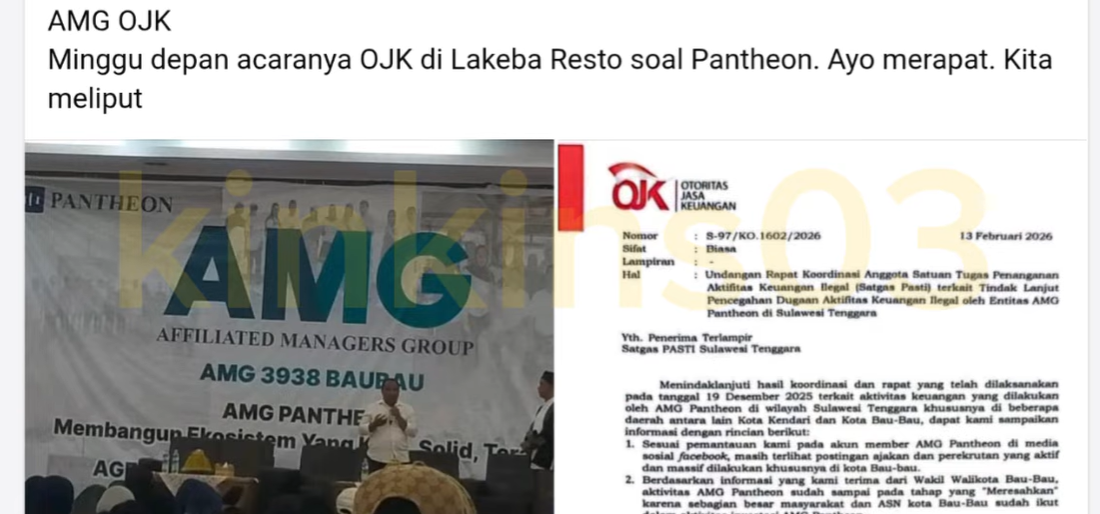 Terkuak Dugaan Skema Investasi AMG Pantheon, Benarkah OJK Turun Tangan dan Siap Panggil Tokoh Penting?